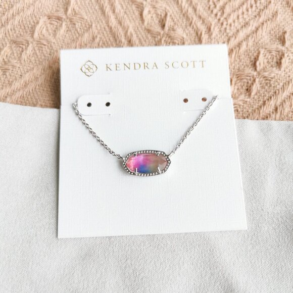 Kendra Scott - Elisa Watercolor Necklace Silver - Picture 1 of 4